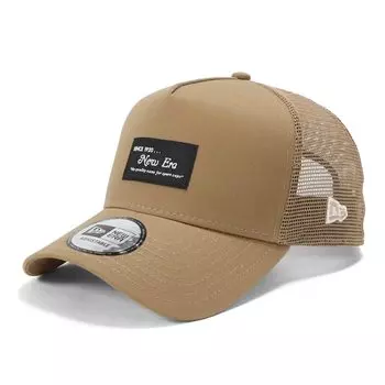Сетчатая кепка, черная нашивка ONSPOTZ Custom Made Khaki FREE 9Forty Trucker, черная нашивка [New Era] A-Frame