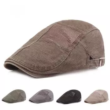 Сетчатая кепка литературная молодежная кепка с утиным язычком сетчатый берет весна и лето дышащая прохладная кепка мужская и женская сетчатая шляпа от солнца M56-58cm серый