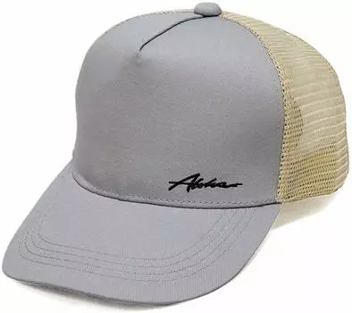 Сетчатая кепка унисекс всесезонная кепка сетчатая кепка ALOHA хлопок для мужчин и женщин дышащая мужская [серый и бежевый/размер 55-61 см/кнопка сзади]
