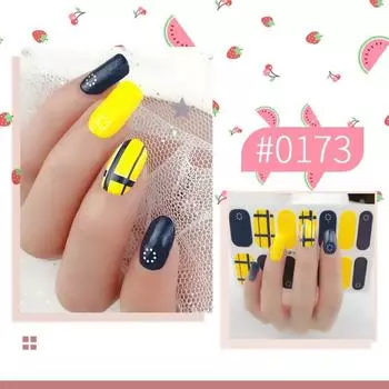 Сетчатая красная наклейка для ногтей серии Q, все водонепроницаемые наклейки для ногтей, усовершенствованная фоточувствительная терапия, готовая масляная пленка для ногтей Q132