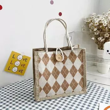 Сетчатая красная сумка женская мода мода на работу с рисовой сумкой простая сумка для переноски бенто чёрный