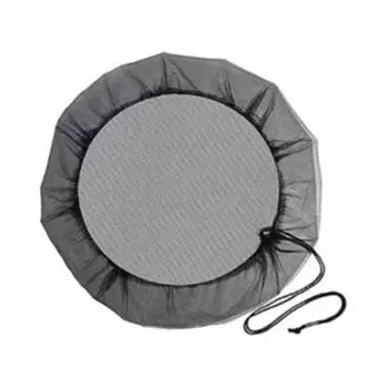 Сетчатая крышка для защиты от дождя, сетчатый экран с завязками, широкое применение, наружное ведро, защитная сетка с мелкой сеткой 60cm чёрный