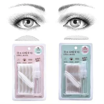 Сетчатая лента для век Кружевные полоски для подтяжки век Двойные наклейки для век Инструменты для макияжа Невидимые наклейки для век зелёный