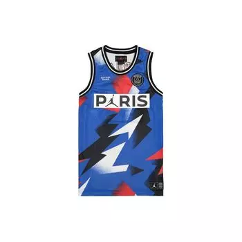 Сетчатая майка Jordan x PSG Paris Saint Germain Hyper Cobalt Мужская уличная одежда BQ8356-480