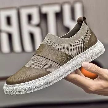 Сетчатая обувь для активного отдыха Летние кроссовки Дышащие сетчатые сандалии Мужские мягкие мокасины Нескользящая мужская обувь для походов Крутая пляжная обувь 37 чёрный