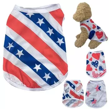 Сетчатая одежда для собак, летняя жилетка для щенков и кошек, дышащая одежда с принтом для маленьких и средних собак, модная мягкая крутая одежда для маленьких собак, Чихуахуа, йоркширская одежда XS