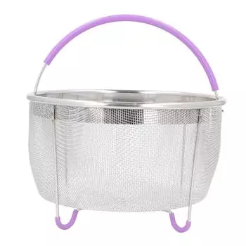 Сетчатая паровая корзина из нержавеющей стали, вставной фильтр, подходит для скороварок объемом 6 квартов с ручкой