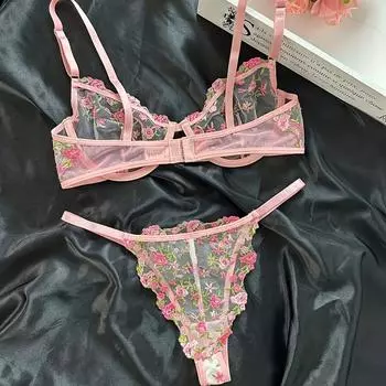 Сетчатая перспектива сладкое сексуальное белье чистое желание искушение флирт трехточечная одежда S