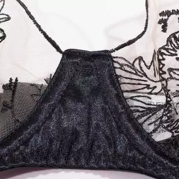 Сетчатая перспектива вышивка перья пояс для чулок сексуальное нижнее белье четыре комплекта забавных комплектов S