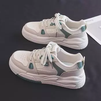 Сетчатая поверхность белые туфли женские новые универсальные на толстой подошве легкие дышащие повседневные тонкие студенческие спортивные кроссовки модные 35