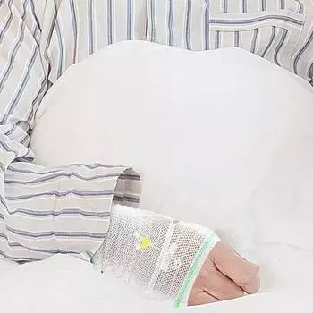 Сетчатая повязка на верхнюю часть руки с фиксированной иглой для ухода за проводником, изоляционная сетка, эластичный рукав для локтя синий