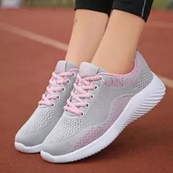 Сетчатая повседневная мягкая подошва удобная и дышащая легкая женская обувь для бега и спорта обувь на плоской подошве для фитнеса на открытом воздухе 35