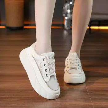 Сетчатая повседневная обувь, женские дышащие новые маленькие белые туфли, летняя женская обувь, полые туфли на толстой подошве для папы 35