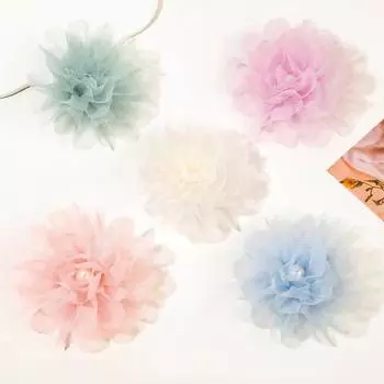 Сетчатая пряжа, заколка для волос с искусственным жемчугом и цветком, противоскользящая дизайнерская заколка для волос, украшение для волос, заколка для волос, головной убор, аксессуар для волос розовый