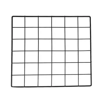 Сетчатая рамка, металлическая полка, настенная стойка для картин, хранение фотографий, подвесной декор «сделай сам» 35*35cm чёрный