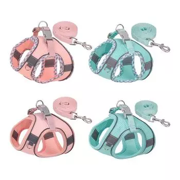 Сетчатая шлейка для собак, регулируемый жилет, поводки без тяги для маленьких, средних и крупных собак XS