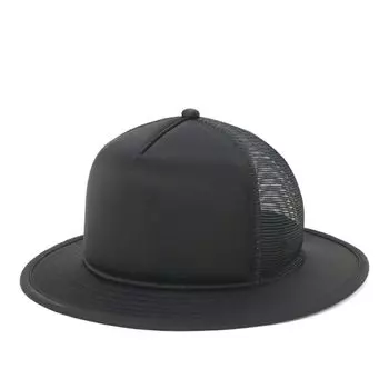Сетчатая шляпа-панама, простая черная, BUCKET BLK 14388413 NER36C7459 [New Era] L/XL, 5-ПАНЕЛЬ чёрный