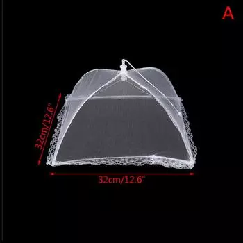Сетчатая складная противомоскитная палатка, купольная сетка, зонтик для пикника, защитная крышка для блюда 32*32cm