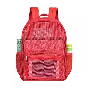 Сетчатая сумка через плечо с высокой грузоподъемностью, прозрачный простой пляжный рюкзак, легкая спортивная сумка для отдыха на открытом воздухе, сетчатая сумка для походов