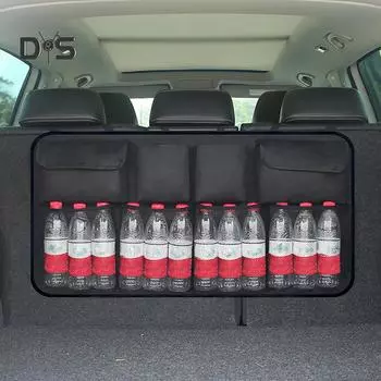 Сетчатая сумка для хранения на заднем сиденье автомобиля, подвесная сумка для багажника с несколькими карманами, органайзер with Storage Pocket темно-синий