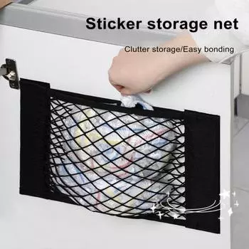 Сетчатая сумка для хранения с лентой-застежкой Полое видимое нижнее белье Пластиковая упаковка Органайзер для мелочей Сетчатый чехол S