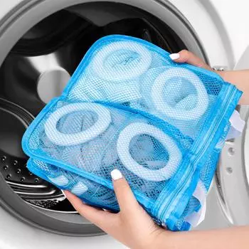 Сетчатая сумка для стирки и обуви розовый