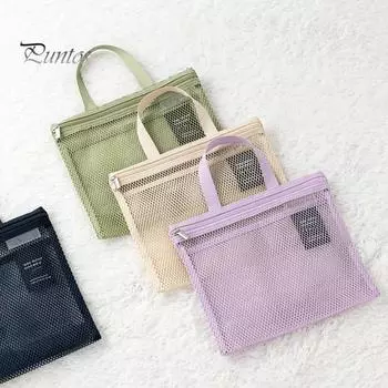 Сетчатая сумка для туалетных принадлежностей с портативной ручкой на молнии, быстросохнущая, сверхмощная, большая вместительная сумка-органайзер для душа, дорожная сумка-органайзер для макияжа фиолетовый