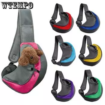 Сетчатая сумка-переноска Oxford Pet Outdoor Travel Pet Puppy Carrier Handbag Pouch Single Shoulder Bag Sling Mesh Comfort Travel Tote Shoulder Bag S жёлтый