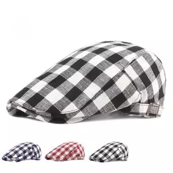 Сетчатая ткань Берет Шляпа Литературная молодежная шляпа с утиным языком Шляпа для путешествий Шляпа с козырьком от солнца Шляпа старика M56-58cm красный