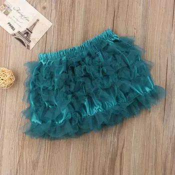 Сетчатая юбка принцессы ярких цветов, одежда для фотосъемки новорожденных, моделирующая детская юбка 100 зелёный