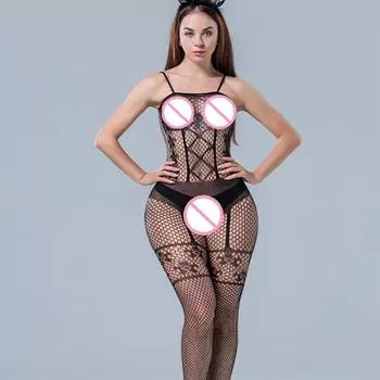 Сетчатое горячее сексуальное женское белье с открытой промежностью, нижнее белье, ажурные боди, женские комбинезоны, эротическая одежда, боди, чулки, костюмы One Size