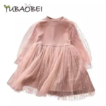 Сетчатое платье для девочек, детский праздничный костюм, детские платья, сетчатое платье-пачка для младенцев, повседневное платье принцессы для маленьких девочек 2T розовый