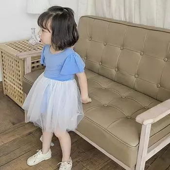 Сетчатое платье с большим бантом для девочек, милое платье принцессы, пышная юбка 11