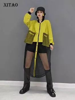 Сетчатое платье XITAO CLL1909