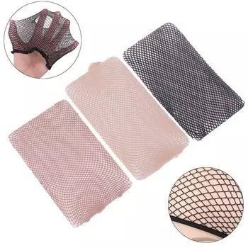 Сетчатое плетение парика, открывающееся на обоих концах, сетки для париков, эластичные сетчатые колпачки, колпачки для чулок для изготовления париков, свободный размер, открытая крышка для парика чёрный