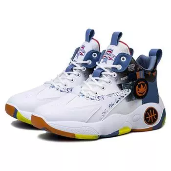 Сетчатые баскетбольные ботинки с мягкой резиновой подошвой, унисекс, повседневные противоскользящие кроссовки, высококачественные мужские износостойкие баскетбольные кроссовки с высоким бортом GZ656 41