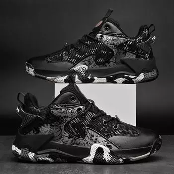 Сетчатые дышащие баскетбольные кроссовки мужские взрослые подростки студенческие трение звук низкие кроссовки прилив 36 чёрный