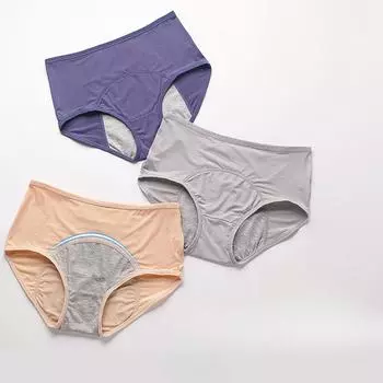 Сетчатые дышащие герметичные физиологические трусы до и после менструации трусы средней длины с высокой талией плюс размер А-класса женское нижнее белье трусики M чёрный