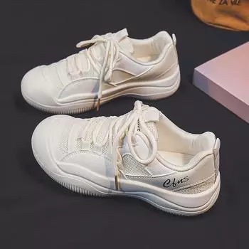 Сетчатые дышащие Ins дышащие повседневные туфли для студентов летние новые уличные белые туфли 35 чёрный