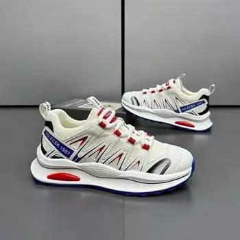 Сетчатые дышащие мужские туфли 2024 года, популярные летние удобные мягкие подошвы, увеличивающие рост, повседневная спортивная обувь, модная мода 39