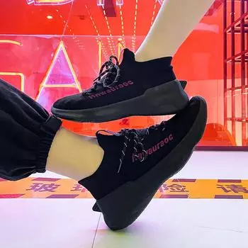 Сетчатые дышащие женские кроссовки, размер 44, пара, нескользящая обувь на шнуровке, мужская повседневная легкая спортивная женская обувь, Chaussure Femme 35