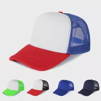 Сетчатые кепки с вышитым логотипом: Стиль дальнобойщика, бейсболиста, солнцезащитный и туристический Adjustable Adult 56-62