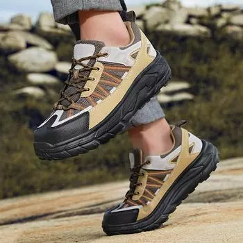 Сетчатые кроссовки мужские 2024 года осень новые походные кроссовки мужские на платформе универсальные повседневные модные туфли для папы 39