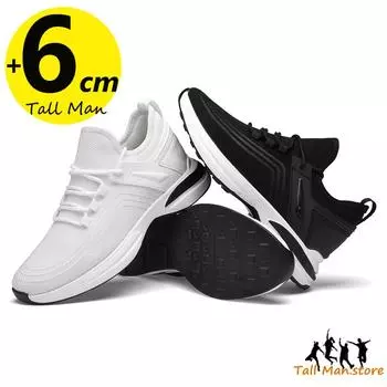 Сетчатые летние кроссовки мужские увеличивающие рост стельки 6 см повседневная спортивная обувь для мужчин 37