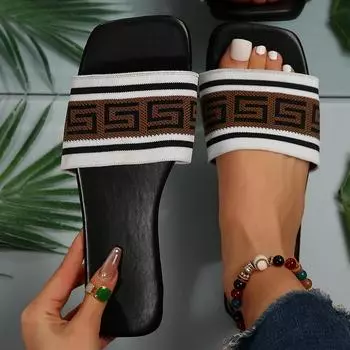 Сетчатые летние тапочки для женщин, новые домашние и уличные пляжные шлепанцы на плоской подошве, женские шлепанцы, женские роскошные дизайнерские большие размеры 36-43 36