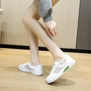 Сетчатые маленькие белые туфли женские летние корейские кроссовки Zapatos De Mujer для студентов, дышащие повседневные кроссовки для бега, кроссовки 35