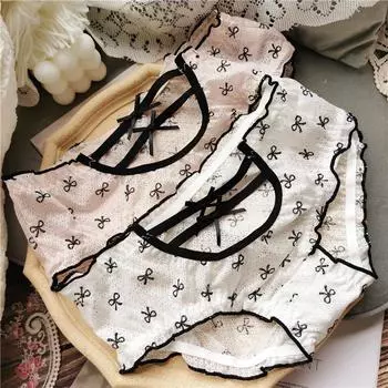 Сетчатые милые сексуальные женские трусики с низкой посадкой и соблазнением для горничной One Size