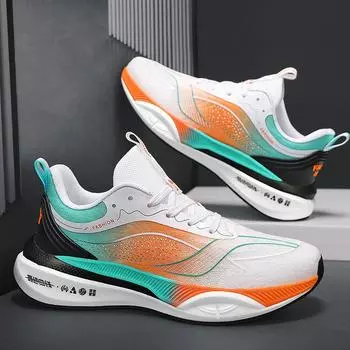 Сетчатые мужские и женские туфли, новые дышащие мягкие подошвы, износостойкие профессиональные сверхлегкие кроссовки для бега, светящиеся кроссовки Tide Shoes Jinjiang 36