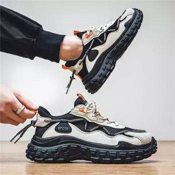 Сетчатые мужские туфли мужские повседневные кроссовки на толстой платформе черного цвета удобные размер 9 легкие туристические оригинальные модные распродажа Jump 39