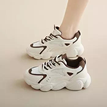 Сетчатые низкие туфли для папы женские осенние новые дышащие студенческие спортивные увеличивающие рост досуг 35